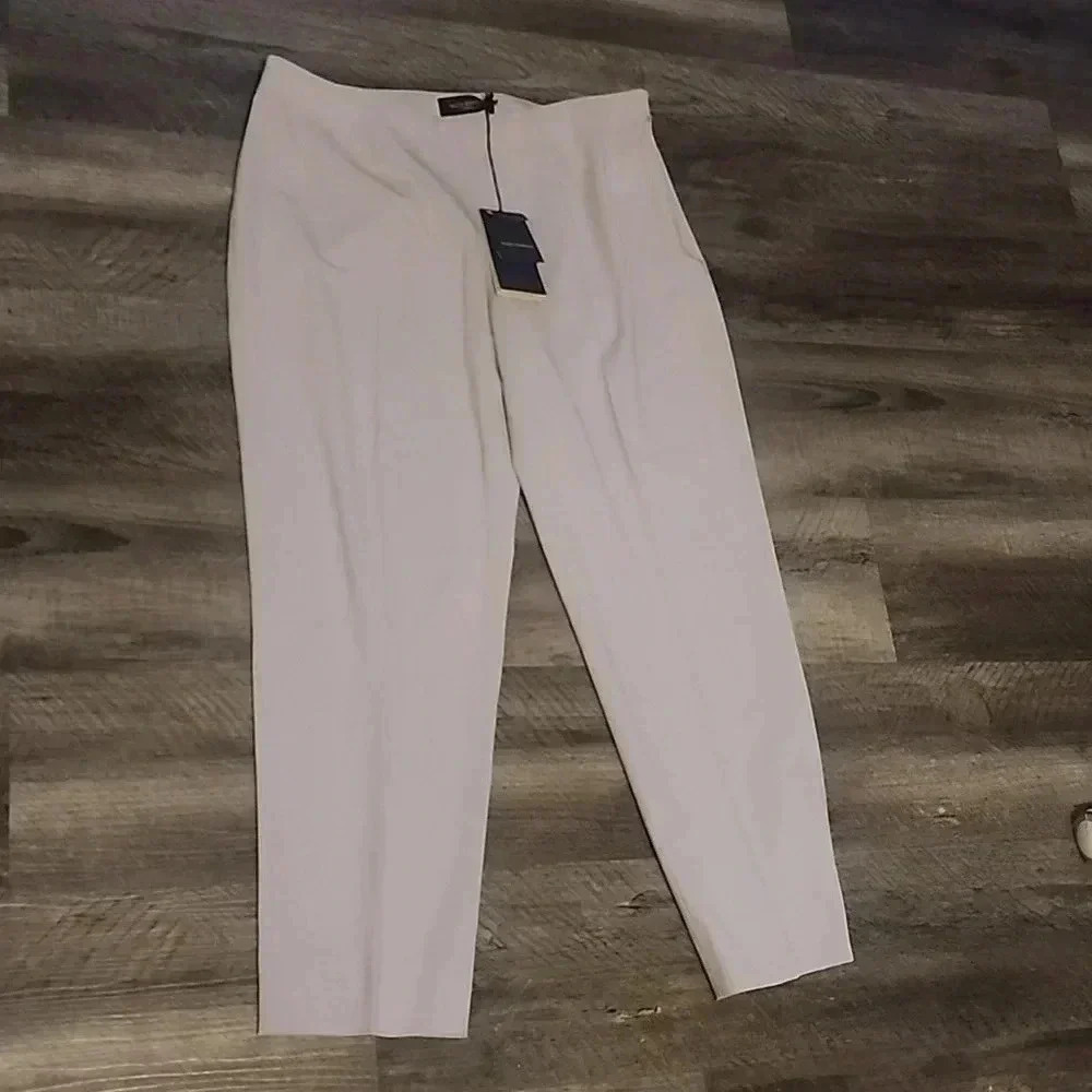 PIAZZA SEMPIONE AUDREY LILAC STRETCH WOOL TAPER LEG SIZE 48
